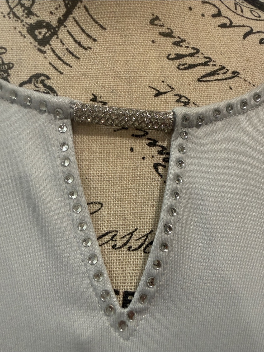 Ruby Rd. Light Gray Long-Sleeve Keyhole Top - Picture 2 of 2